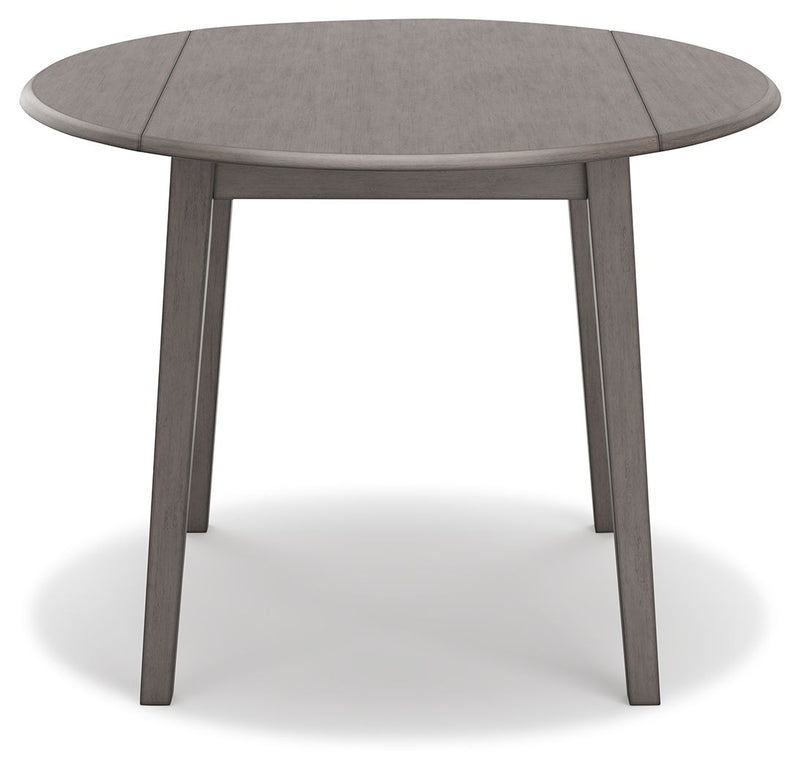 Shullden - Round Drm Drop Leaf Table - Gray