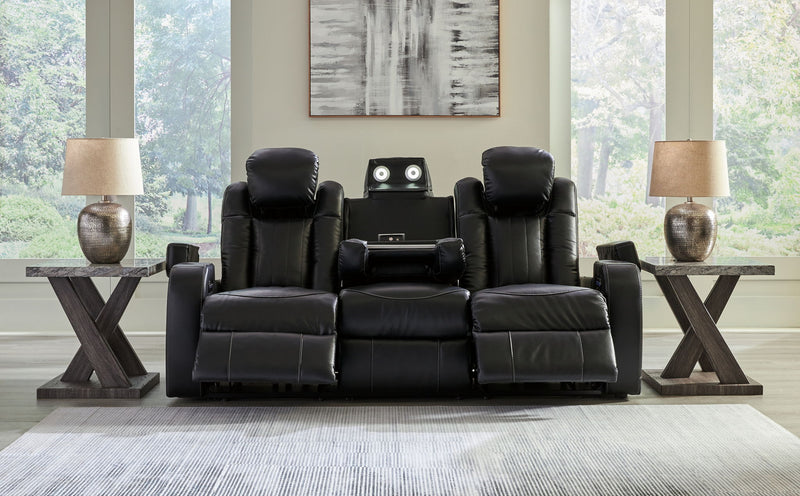 Caveman Den - Power Reclining Sofa With Adj Headrest - Midnight