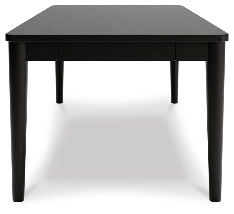 Portdown - Rectangular Dining Room Extension Table - Black