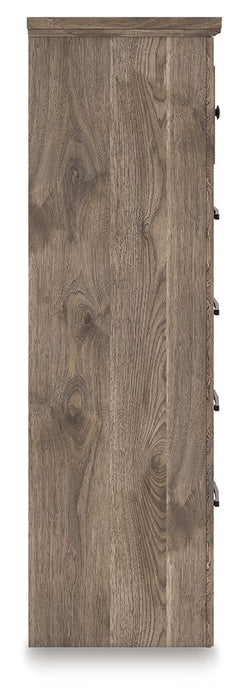 Rusticott - Five Drawer Chest - Brown