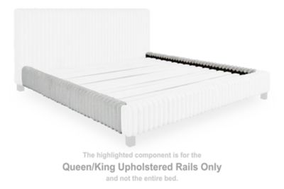 Zuraleus - Queen / King Upholstered Rails - Gray