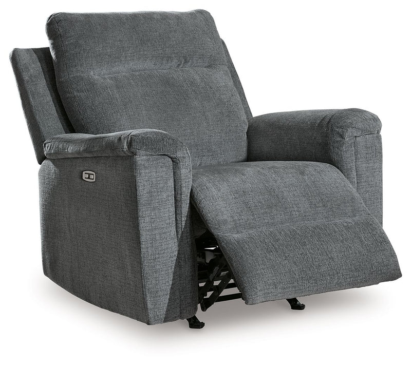Barnsana - Power Rocker Recliner - Fabric - Gravel