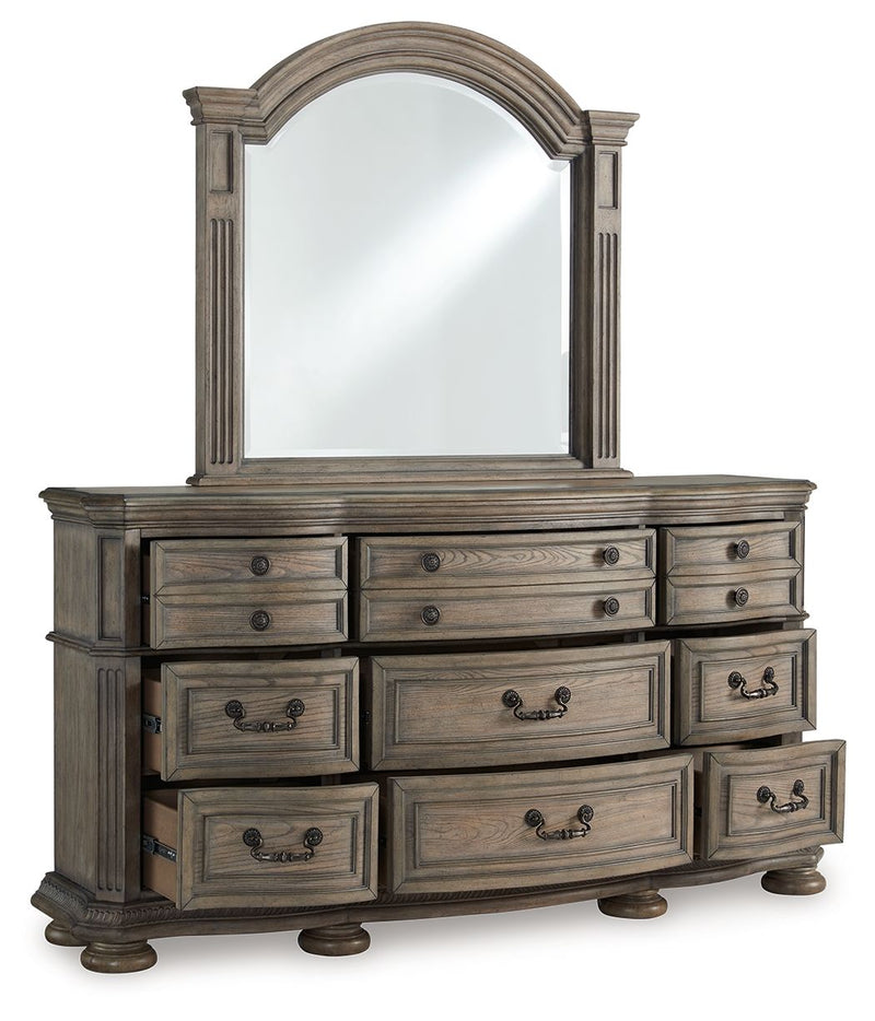 Ardenfield - Dresser And Mirror - Light Brown