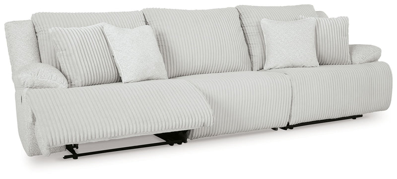 Top Tier - 3-Piece Sectional Sofa With RAF And LAF Recliner - Alloy