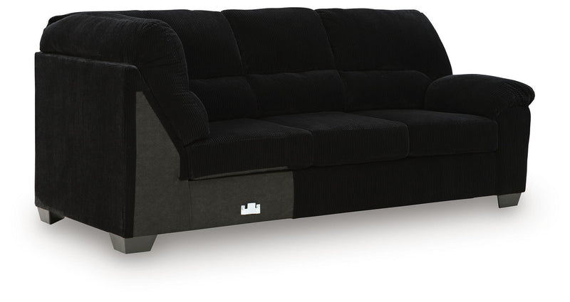 SimpleJoy - RAF Sofa With Corner Wedge - Onyx