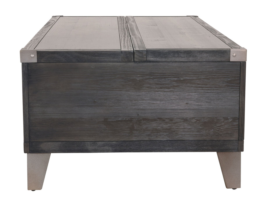 Todoe - Lift Top Cocktail Table - Dark Gray