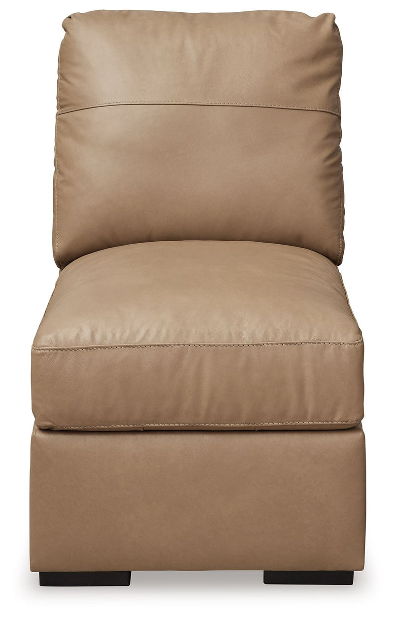 Bandon - Armless Chair - Leather Match - Toffee