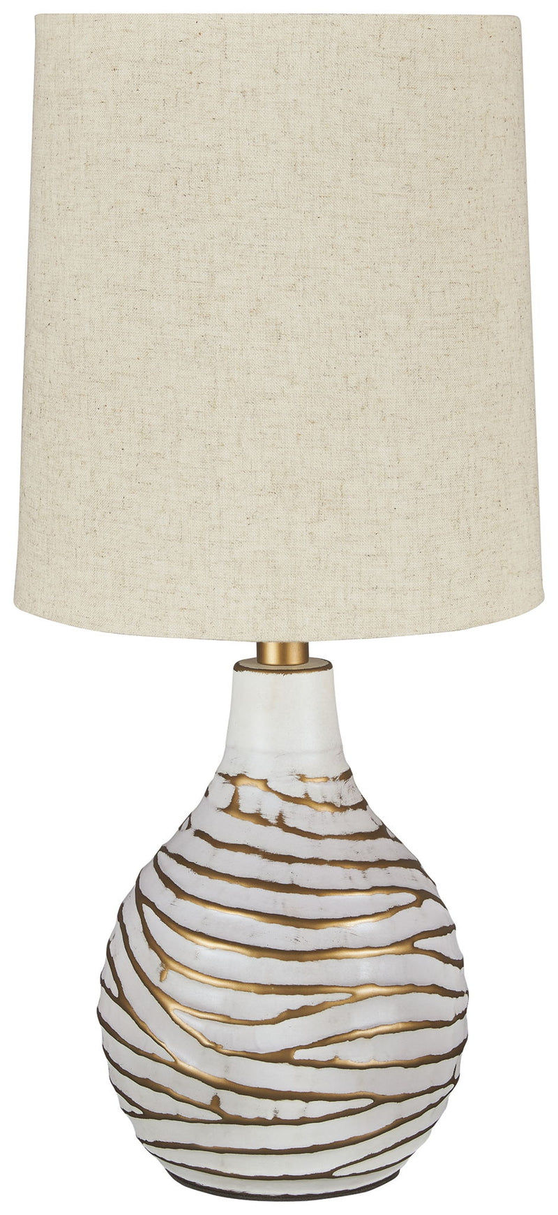 Aleela - Metal Table Lamp  - White / Gold Finish