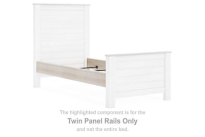 Willowton - Twin Panel Rails - Whitewash