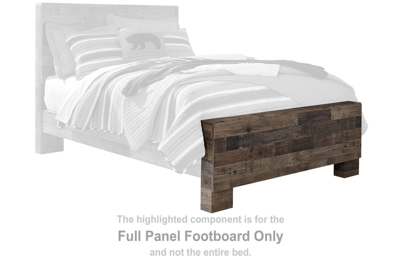 Derekson - Full Panel Footboard - Multi Gray - Wood