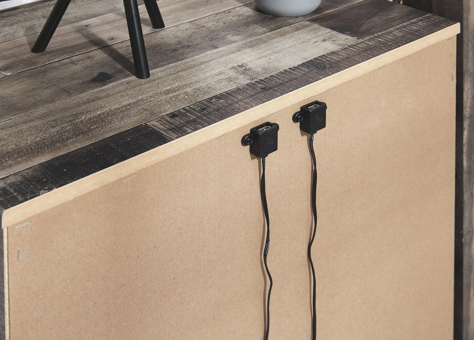 Derekson - Two Drawer Night Stand - Multi Gray