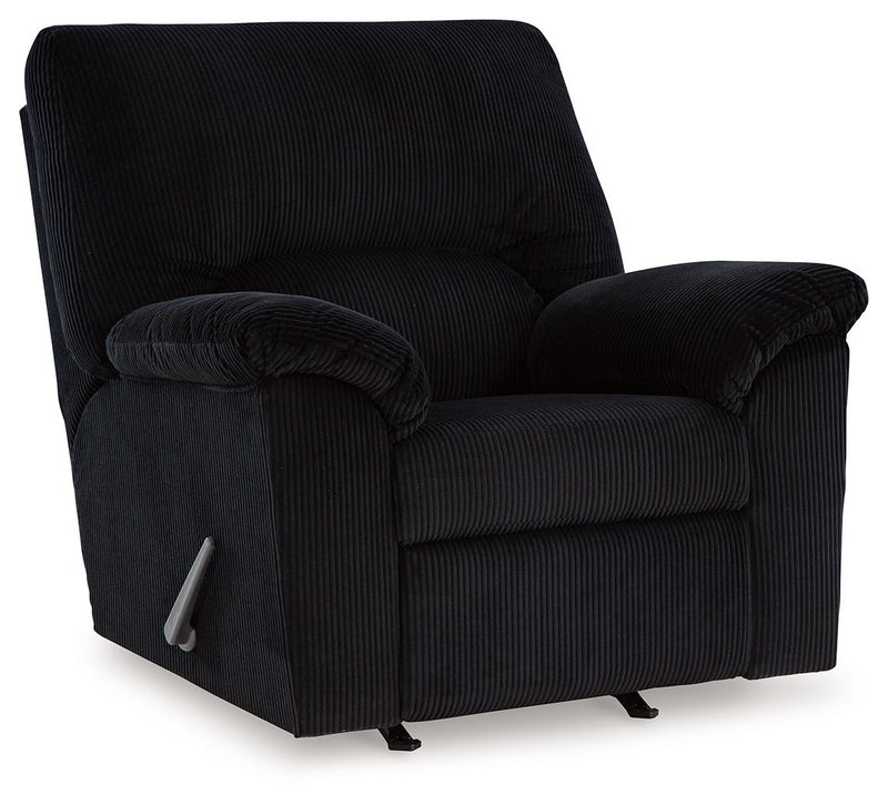SimpleJoy - Rocker Recliner - Fabric - Onyx