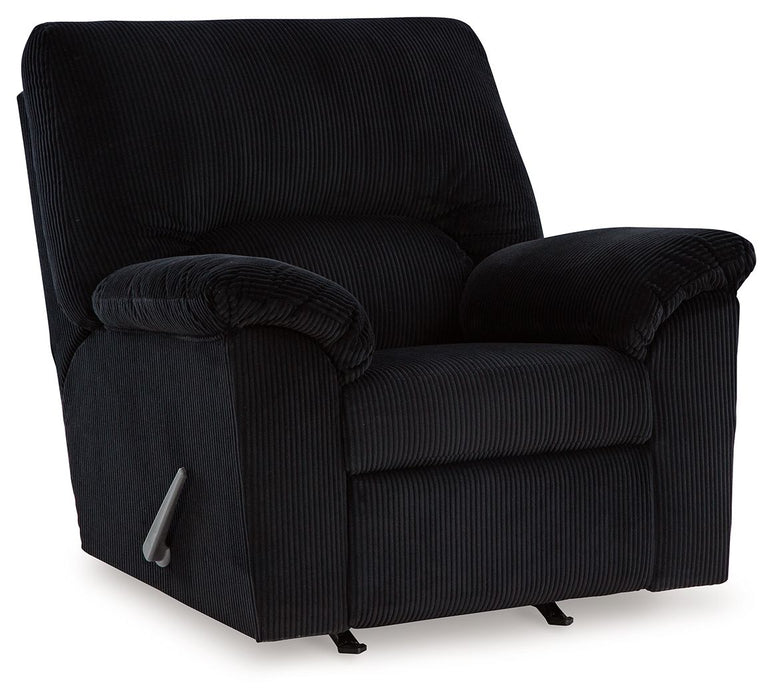 Simplejoy - Rocker Recliner - Fabric - Onyx