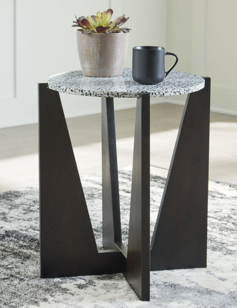 Tellrich - Accent Table - Black / White