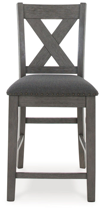 Caitbrook - Rect Drm Counter Table Set (Set of 7) - Gray