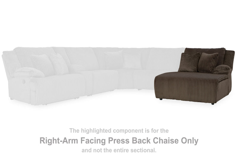 Top Tier - Raf Press Back Chaise - Chocolate