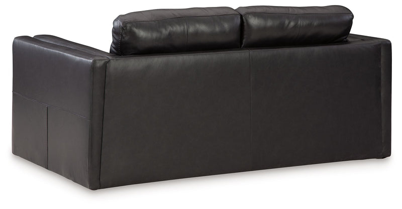 Amiata - Loveseat - Leather Match - Onyx