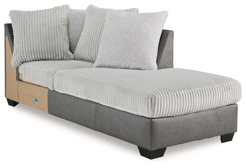 Clairette Court - Raf Corner Chaise - Alloy