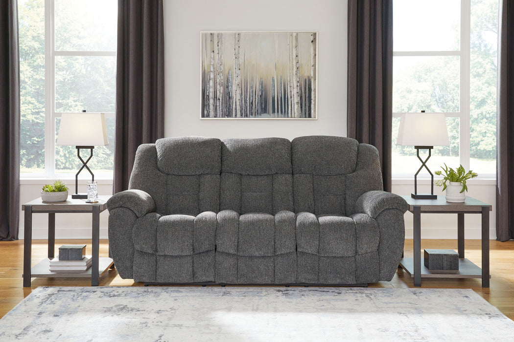 Foreside - Reclining Sofa - Fabric - Charcoal