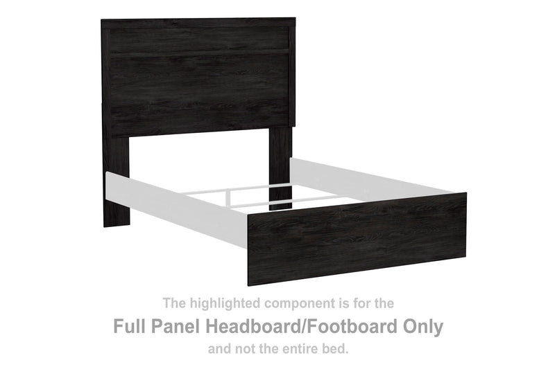Belachime - Full Panel Headboard/Footboard - Charcoal - Wood