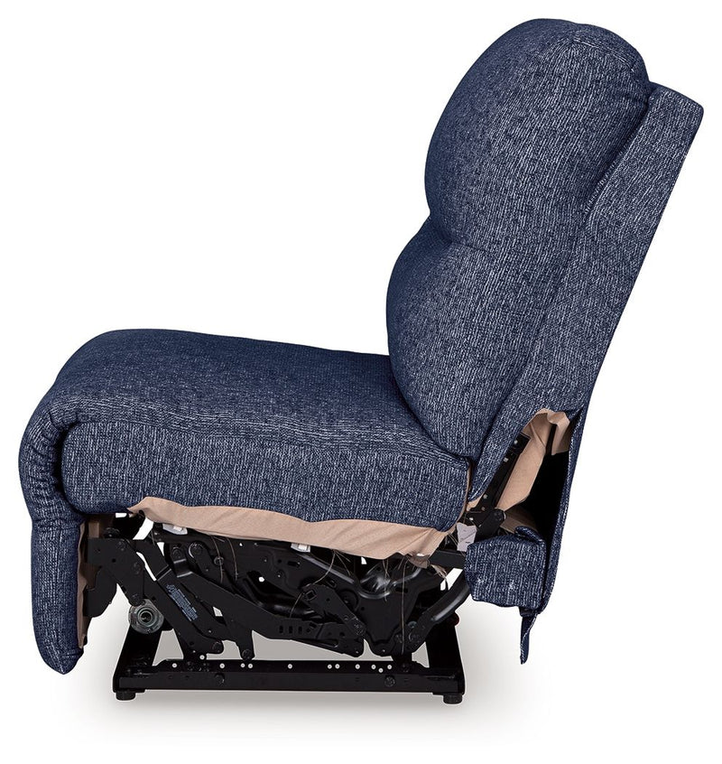 Acklen Place - Power Armless Recliner With Adj Headrest - Navy