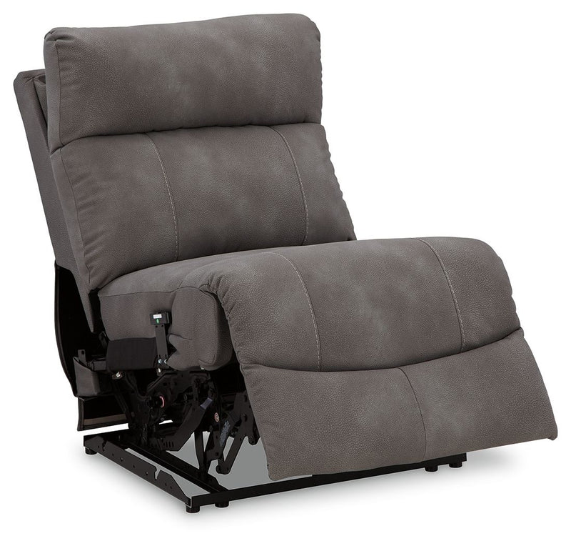 Next-Gen Durapella - Power Armless Recliner With Adj Headrest - Slate