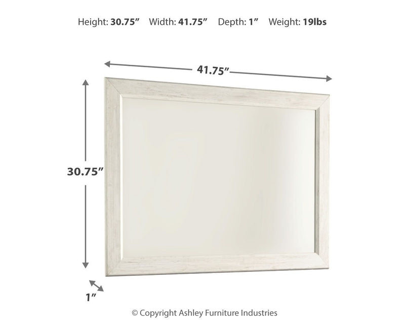Willowton - Bedroom Mirror - Whitewash