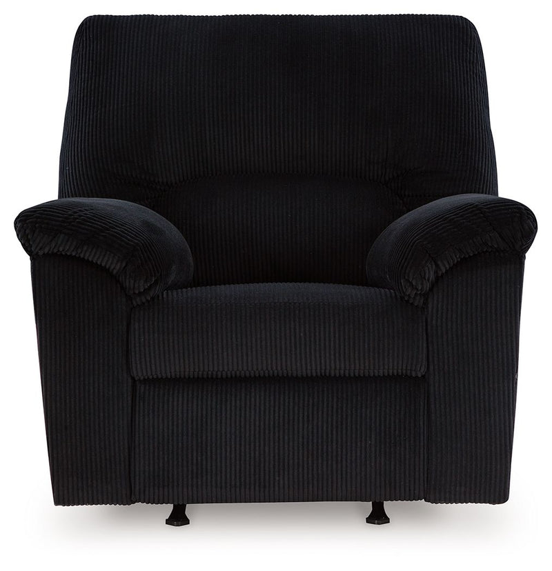 SimpleJoy - Rocker Recliner - Fabric - Onyx