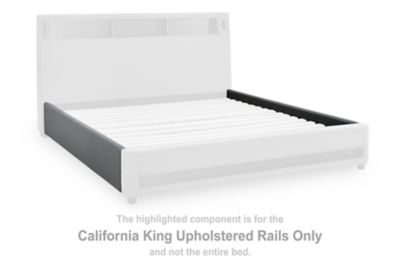 Verishaw - California King Upholstered Rails - Gray