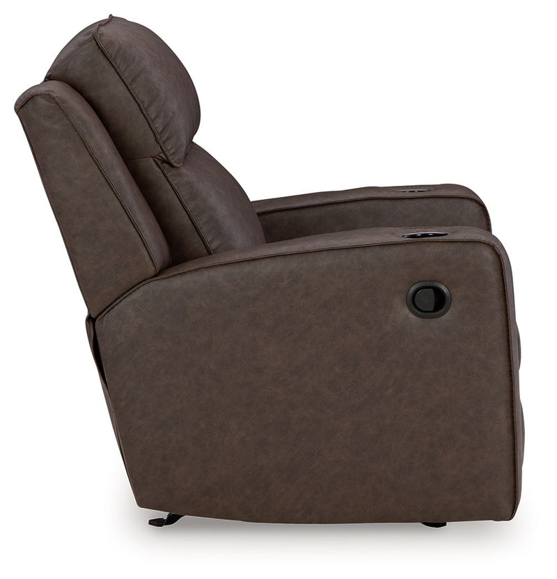 Lavenhorne - Rocker Recliner - Faux Leather - Granite