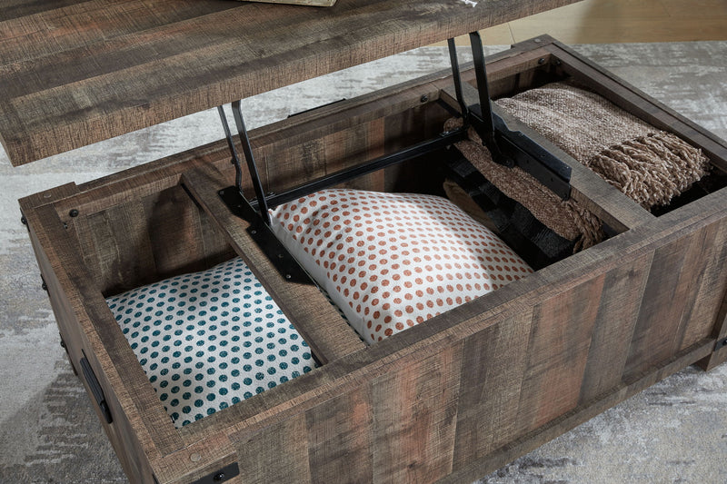 Hollum - Lift Top Cocktail Table - Rustic Brown