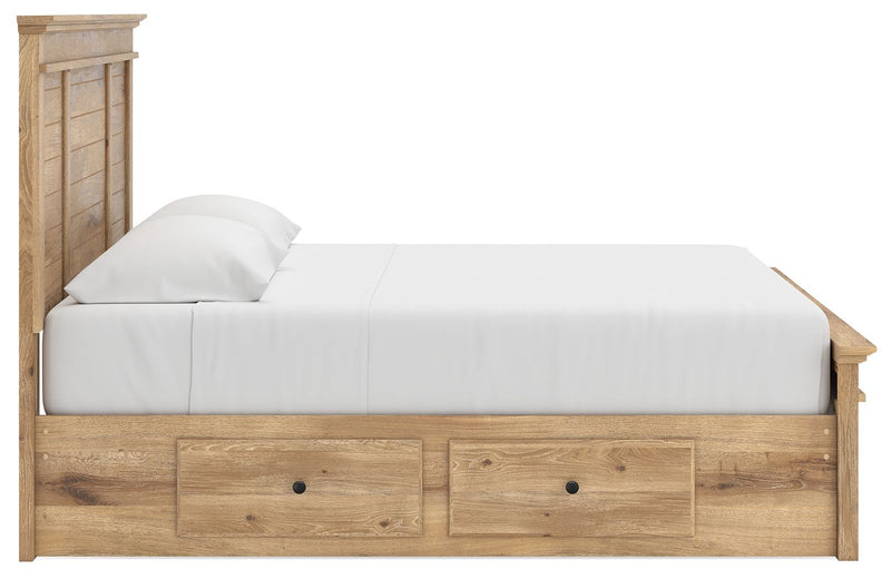 Makidern - Panel Storage Bed With Under Bed Storage Unit