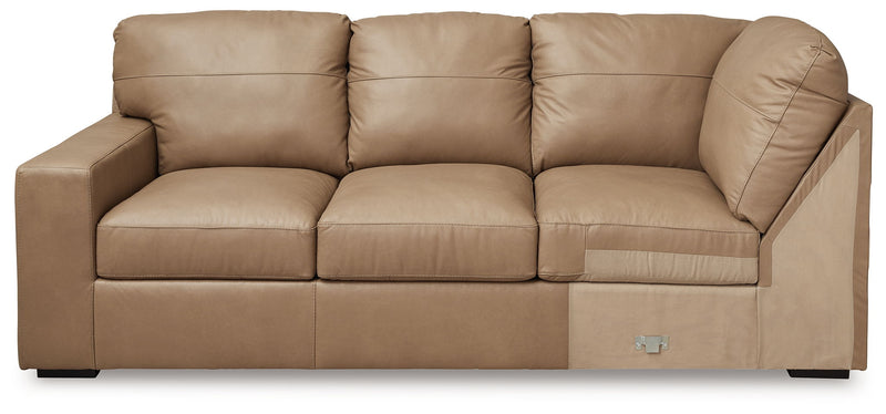 Bandon - Laf Sofa With Corner Wedge - Leather Match - Toffee