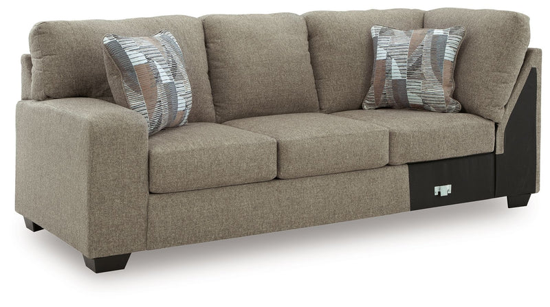 Newellen - LAF Sofa With Corner Wedge - Beige