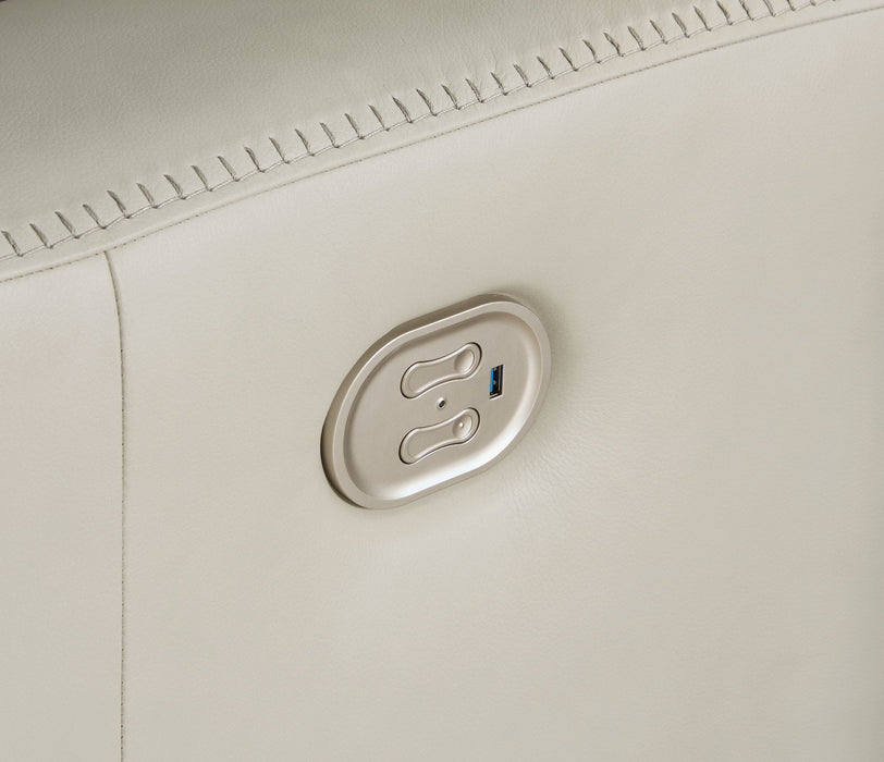 Mindanao - Pwr Recliner/Adj Headrest - Leather Match - Coconut