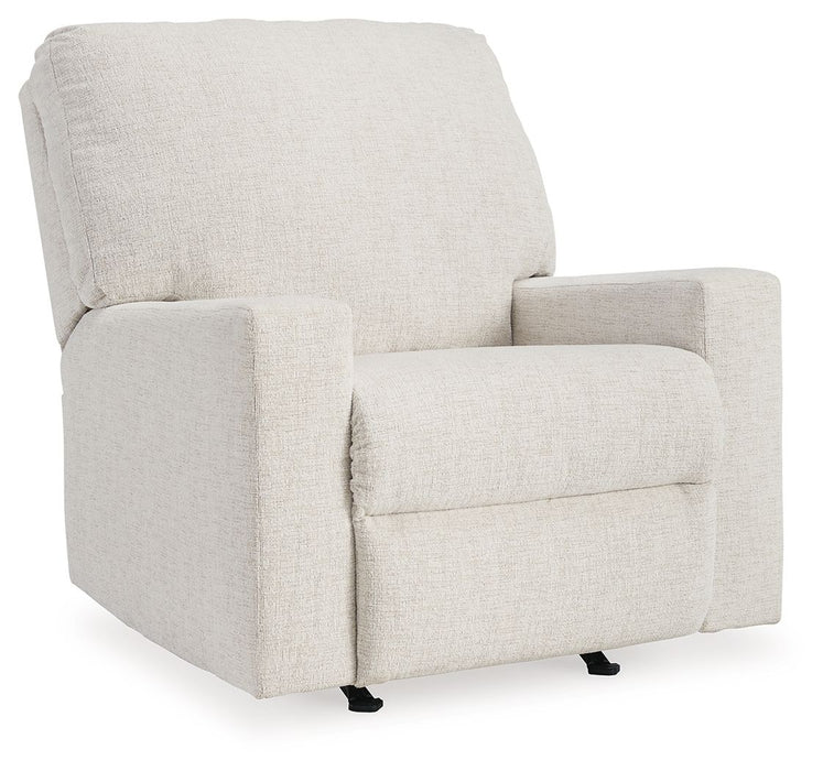 Rannis - Rocker Recliner - Fabric - Snow