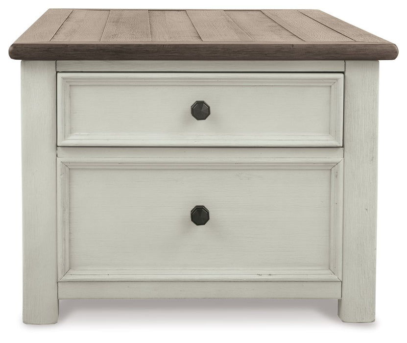 Bolanburg - Lift Top Cocktail Table - White / Brown / Beige