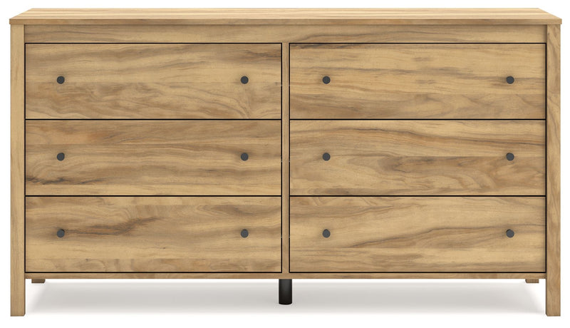 Bermacy - Six Drawer Dresser - Light Brown