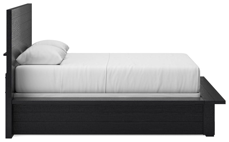 Londer - Queen Panel Bed - Black