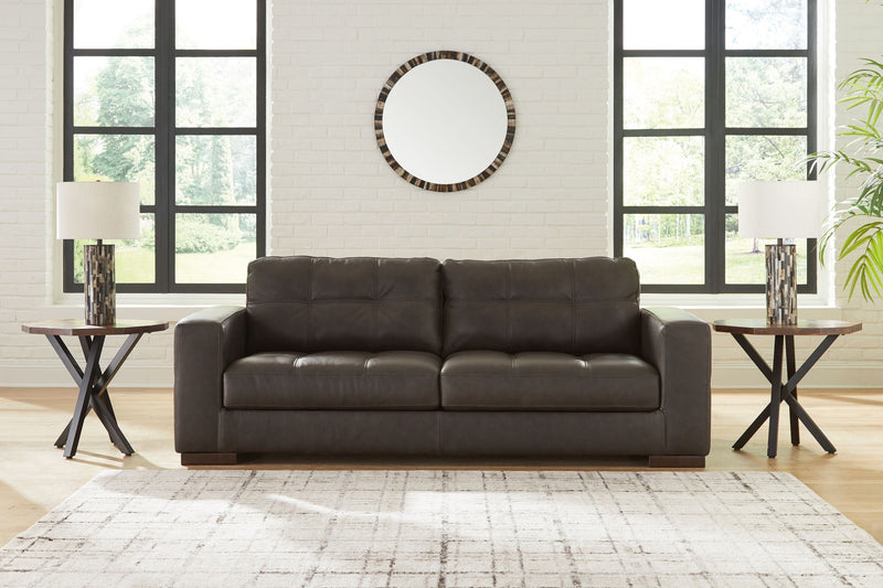 Luigi - Sofa - Leather Match - Thunder
