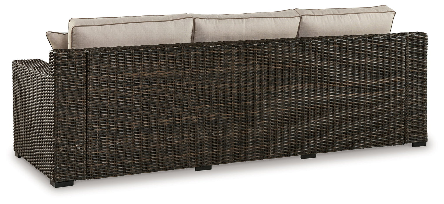 Coastline Bay - Sofa With Cushion - Brown