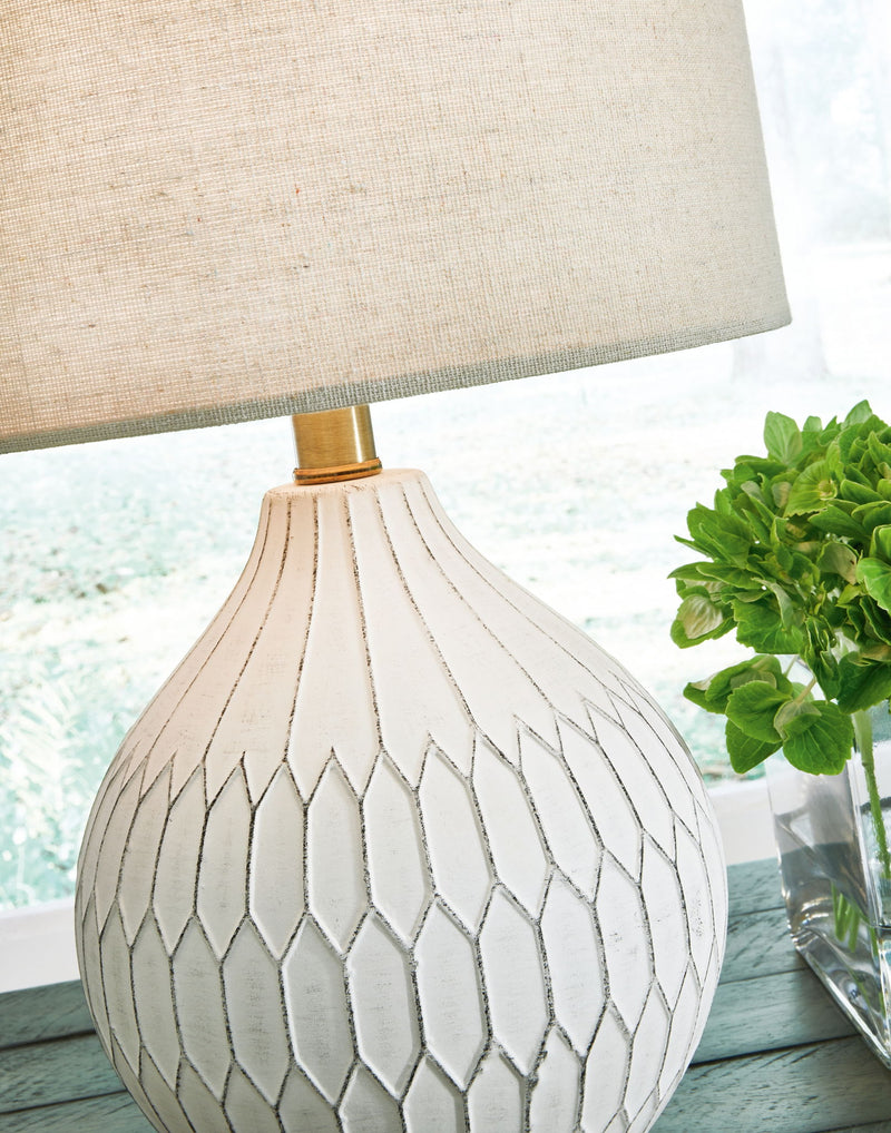 Wardmont - Ceramic Table Lamp  - White