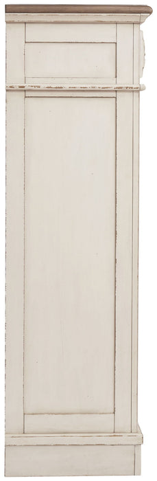 Realyn - Five Drawer Chest - White / Brown / Beige