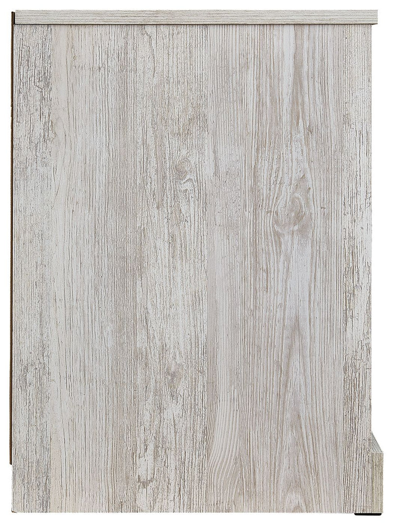 Paxberry - One Drawer Night Stand - Open Cubby - Whitewash