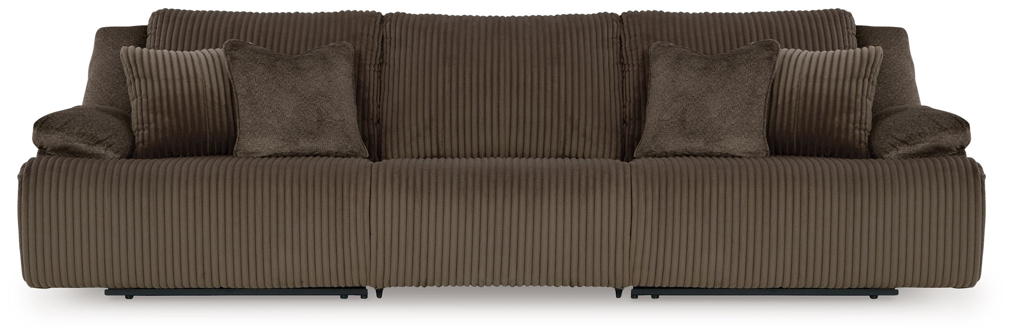 Top Tier - 3-Piece Sectional Reclining Sofa - Chocolate