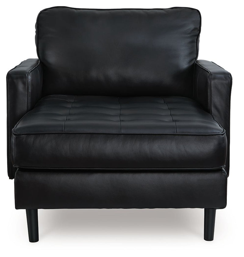 Bryceview - Chaise - Leather Match - Onyx