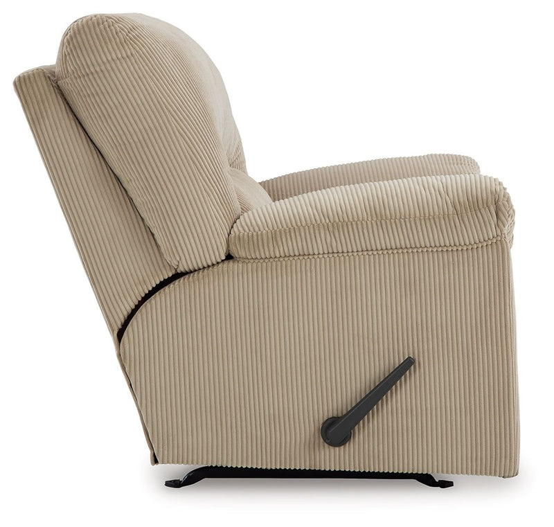 SimpleJoy - Rocker Recliner - Fabric - Sand