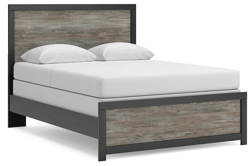 Broachmyn - Queen Panel Bed - Black / Gray - Wood