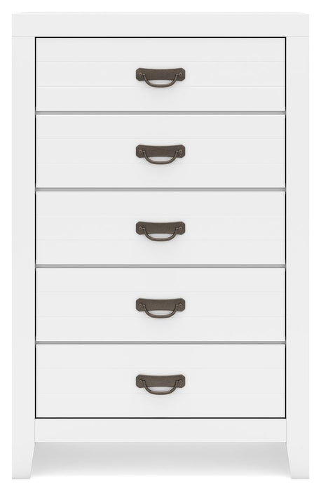 Binterglen - Five Drawer Chest - White