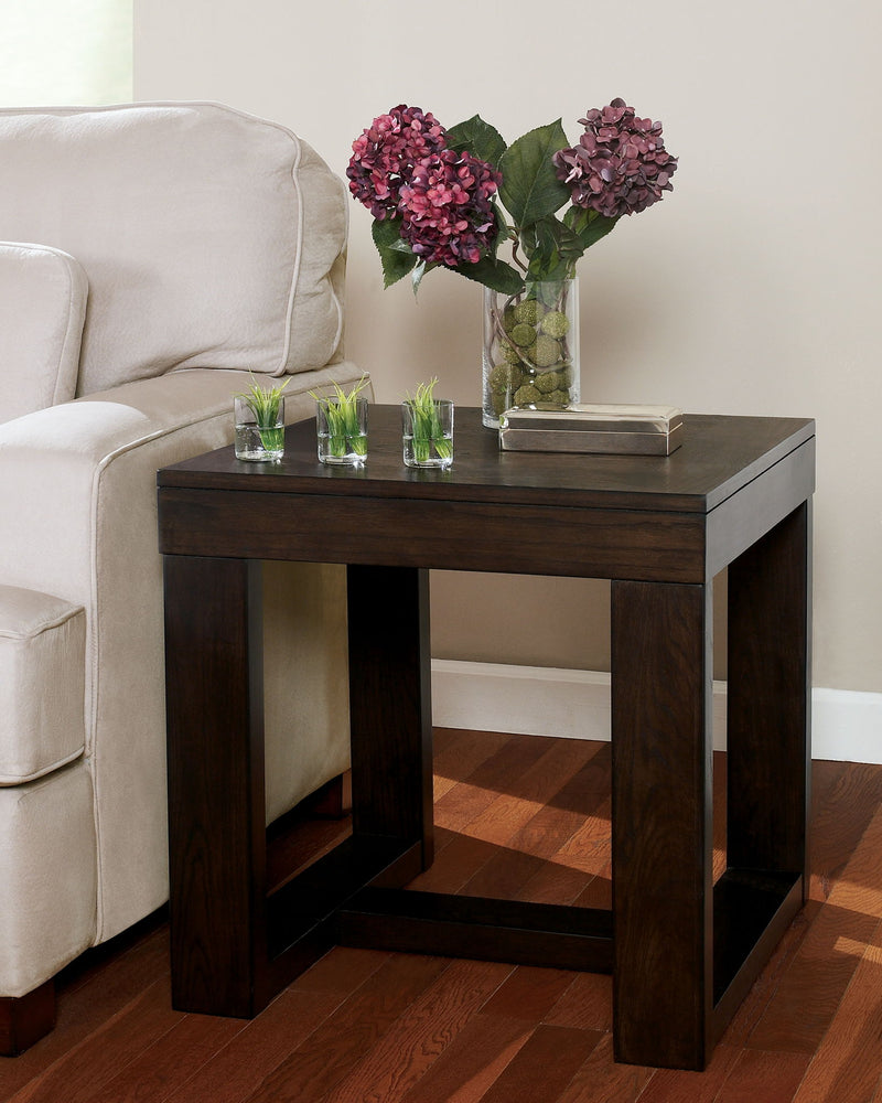 Watson - Square End Table - Dark Brown